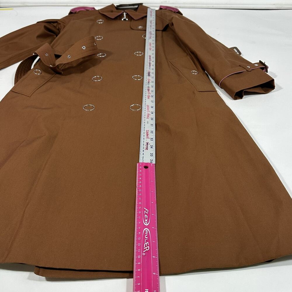NWT Burberry Wharfbridge Size US 6 Chestnut Brown Gabardine Trench Coat $2,550 - Picture 11 of 15